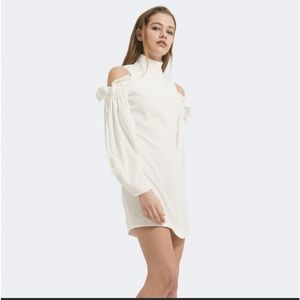 AQ/AQ white body con cut out dress